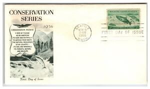 Scott #1086 King Salmon 1956 First Day Cover FDC Fleetwood Seattle WA